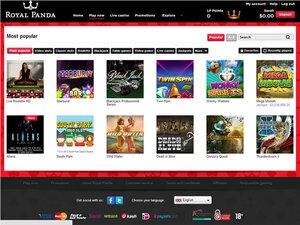 Royal Panda Casino games