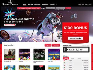 Royal Panda Casino website