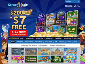 Scratch Mania Casino website