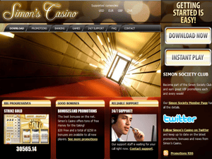 Simon Says Casino website