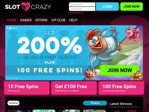 Slot Crazy Casino website