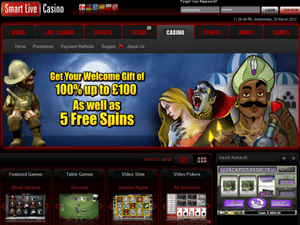 Smartlive Casino website