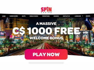 Spin Casino website