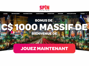 Spin Casino website