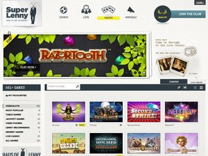 SuperLenny Casino website