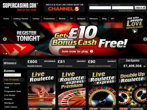 Super Casino website