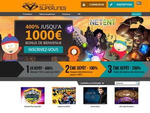 Superlines Casino website
