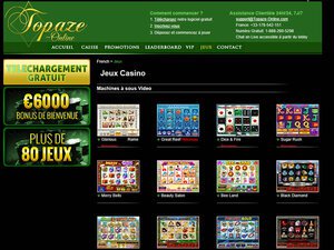 Casino Topaze games