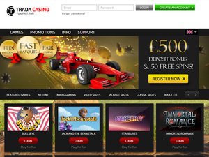 Trada Casino website