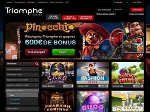 Triomphe Casino games
