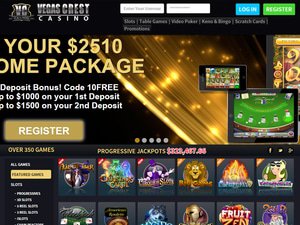 Vegas Crest Casino website
