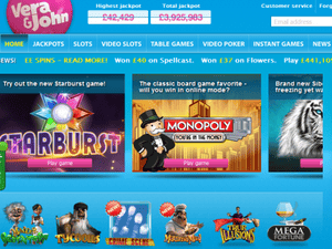 Vera John Casino website