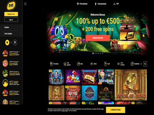 Zet Casino website