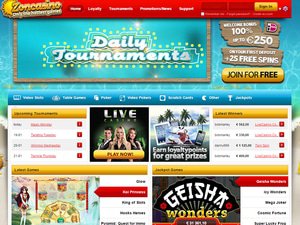 Zon Casino website