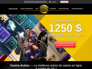 Action Casino website