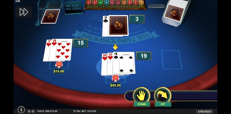 Blackjack Américain Pragmatic Play