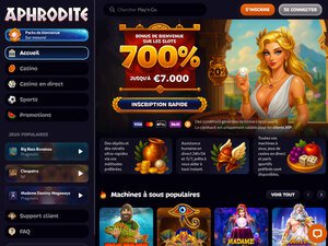 Aphrodite Casino website