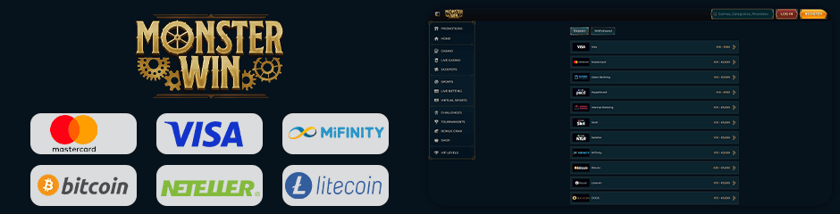 options bancaires de monster win casino