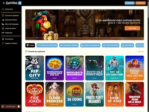 Captain Slots website