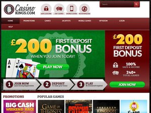 Kings Casino website