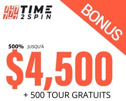 bonus de time2spins casino