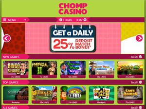 Chomp Casino website