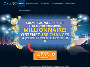 Cosmo Casino website
