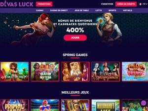 Divas Luck Casino website
