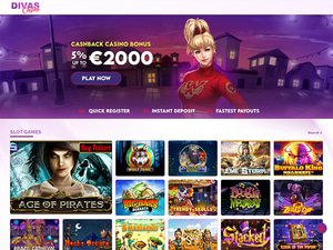 Divas Casino website