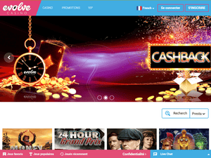 Evolve Casino website