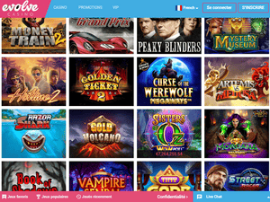 Evolve Casino games