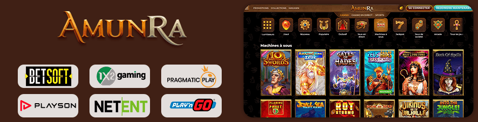 amunra casino jeux et logiciels