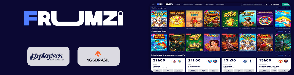 jeux et développeur frumzi casino