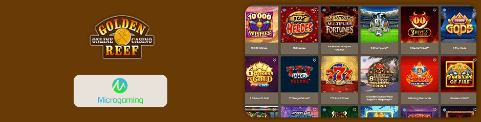 golden reef casino jeux et logiciels