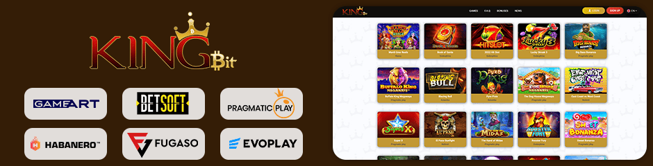 kingbit casino jeux et logiciels