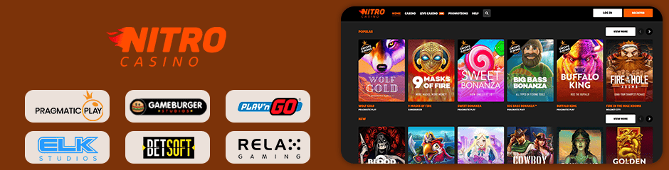 nitro casino jeux et logiciels