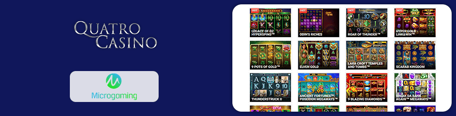 quatro casino jeux et logiciels