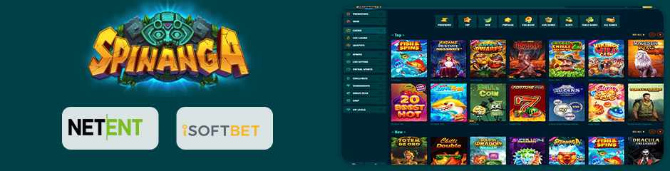 spinanga casino jeux et logiciels