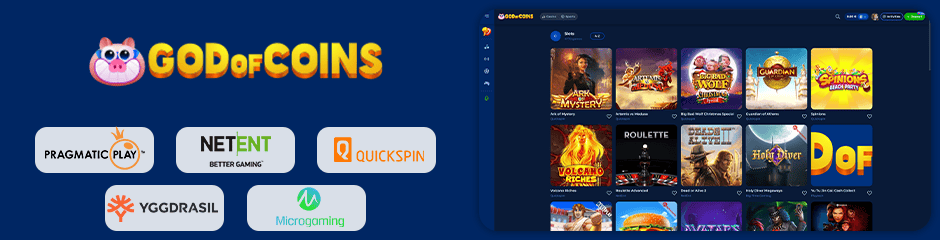 god of coins casino jeux et logiciels