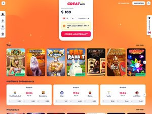 GreatWin Casino website