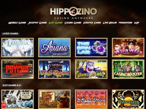 Hippozino Casino games