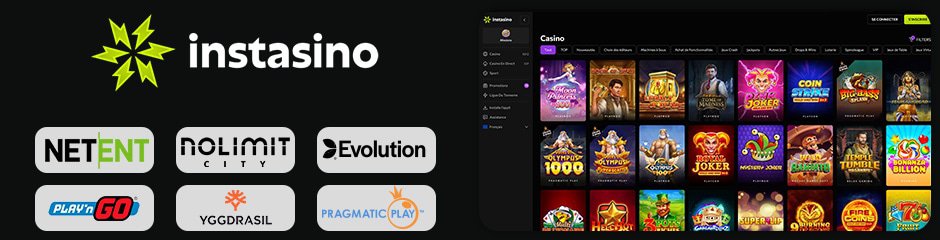 instasino casino jeux et logiciels