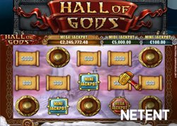 Jackpot de 2.7 millions euros decroche sur Hall Of Gods de NetEnt