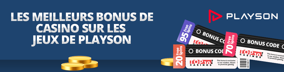 jouez avec un bonus de casino playson