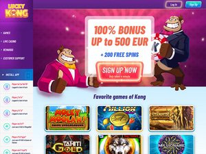 Lucky Kong website