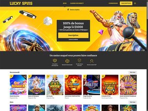 Lucky Spins Casino website