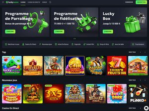 LuckyWave Casino website