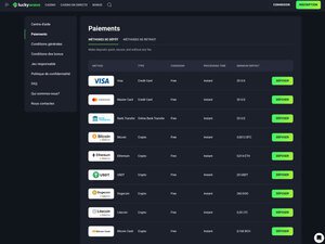 LuckyWave Casino cashier
