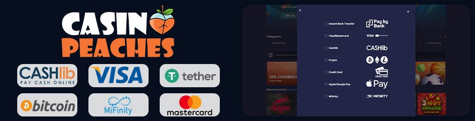 options bancaires de peaches casino