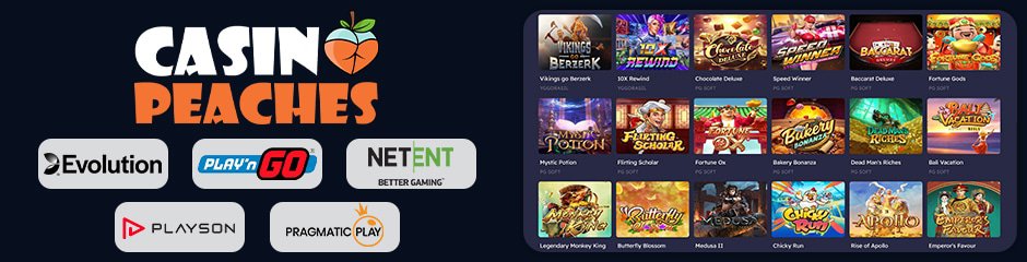peaches casino jeux et logiciels